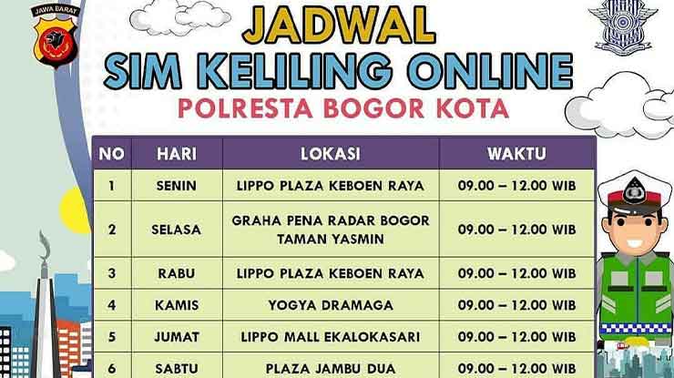 Jadwal SIM Keliling Kota Bogor