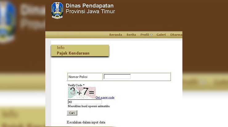 Cek STNK Online Jawa Timur
